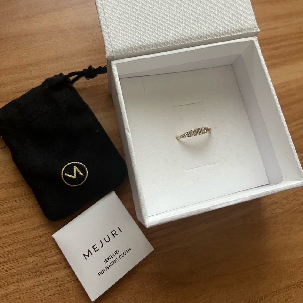 Mejuri Micro pave diamond ring (size 9)